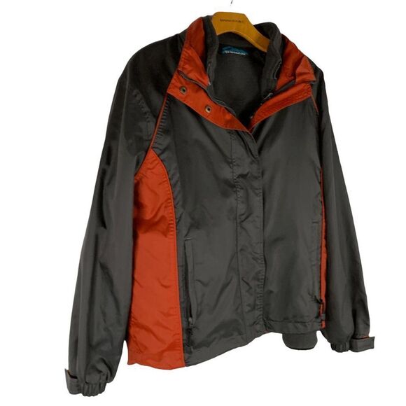 Tri Mountain Women's size Medium Gray Orange Fleece Lined Jacket coat - Picture 2 of 8